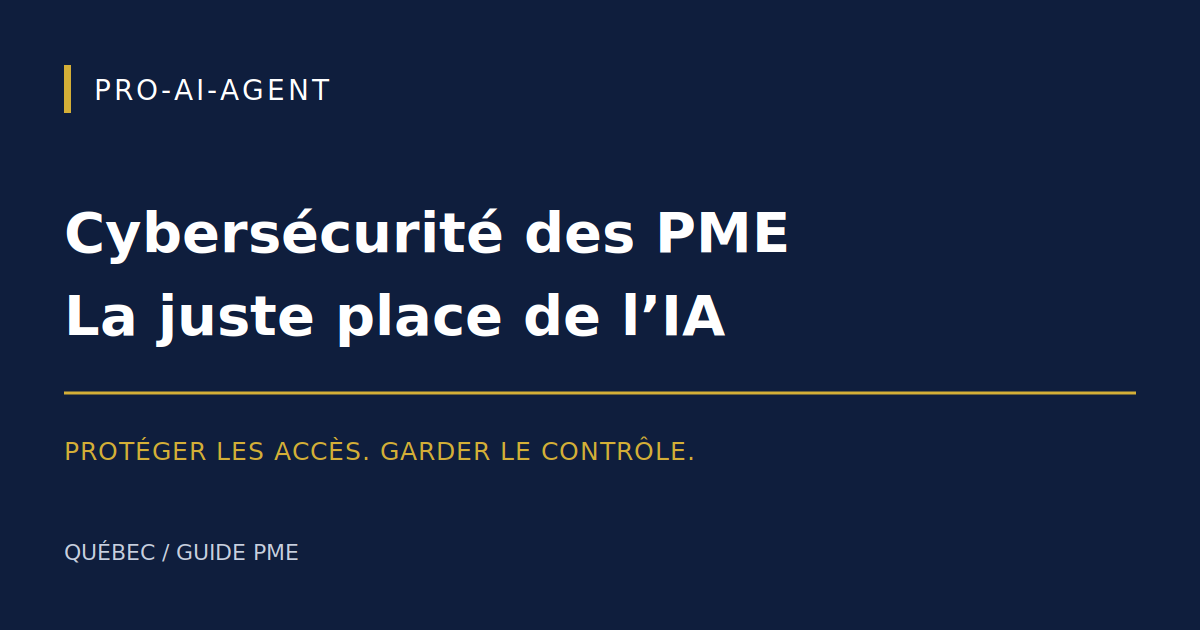 Cybersécurité des PME : la juste place de l’IA
